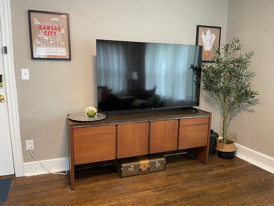 The large smart tv is great amenity for this unit.