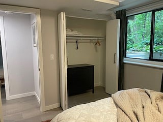 2nd bedroom closet and forest view