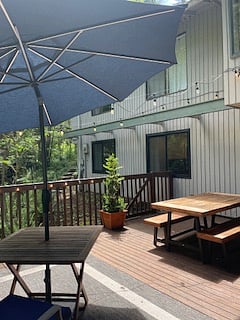 Exterior private deck, view of 2nd gate