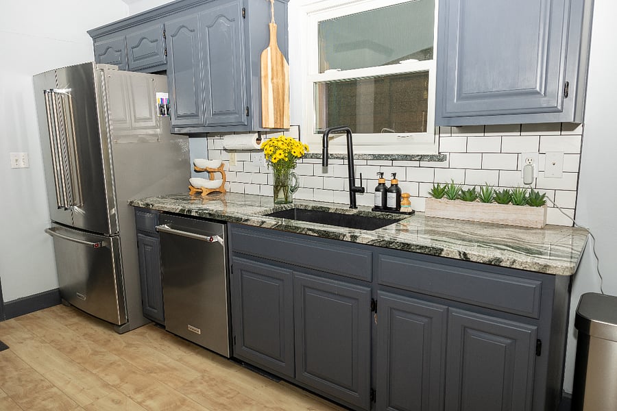 Kitchen with brand new appliances and granite.