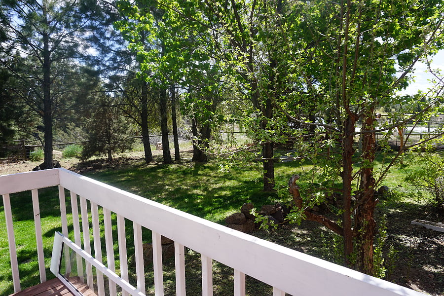 Private fenced back yard