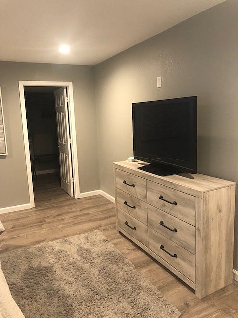 TV in bedroom.