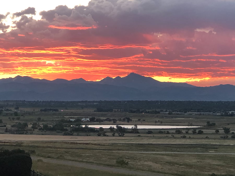 Sunset view from backyard.