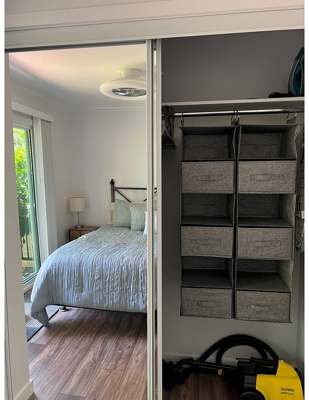 Closet & hanging shelves