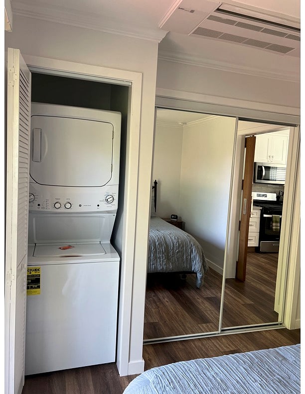 Electric washer & dryer with started kit