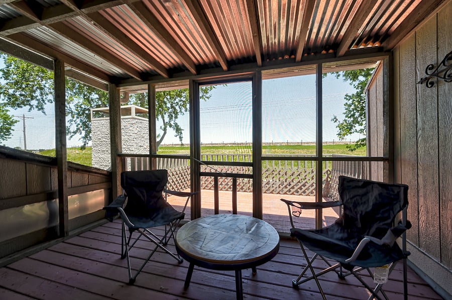 Upstairs covered deck