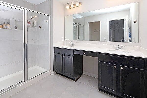 Large 2 sink vanity in Primary Bathroom