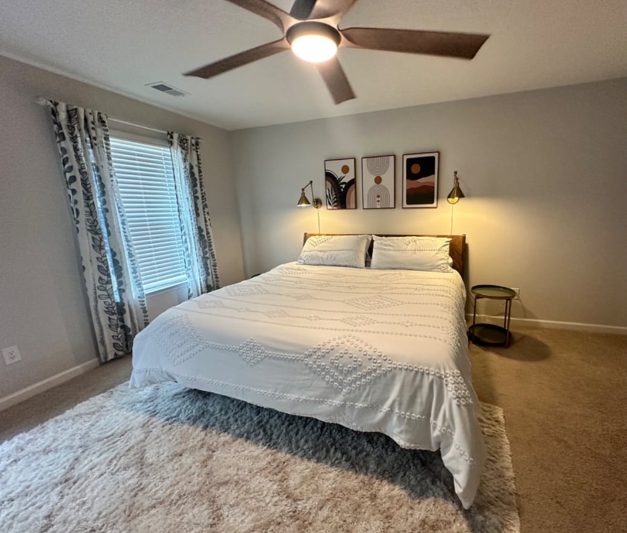 King Bed in Primary Bedroom