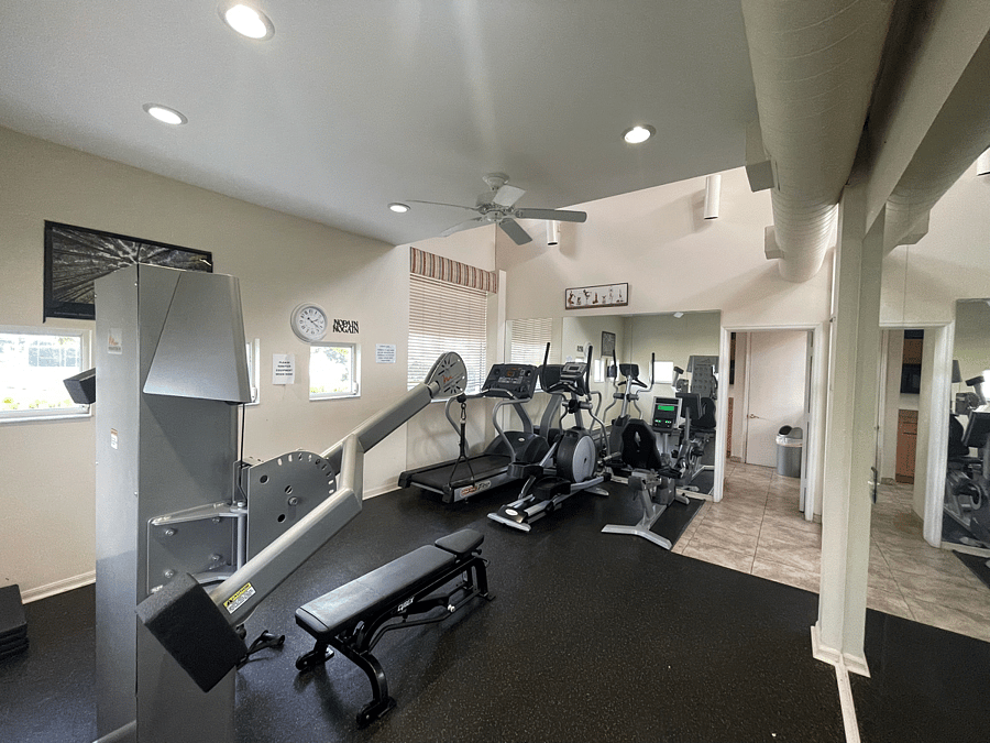 Fitness center in clubhouse