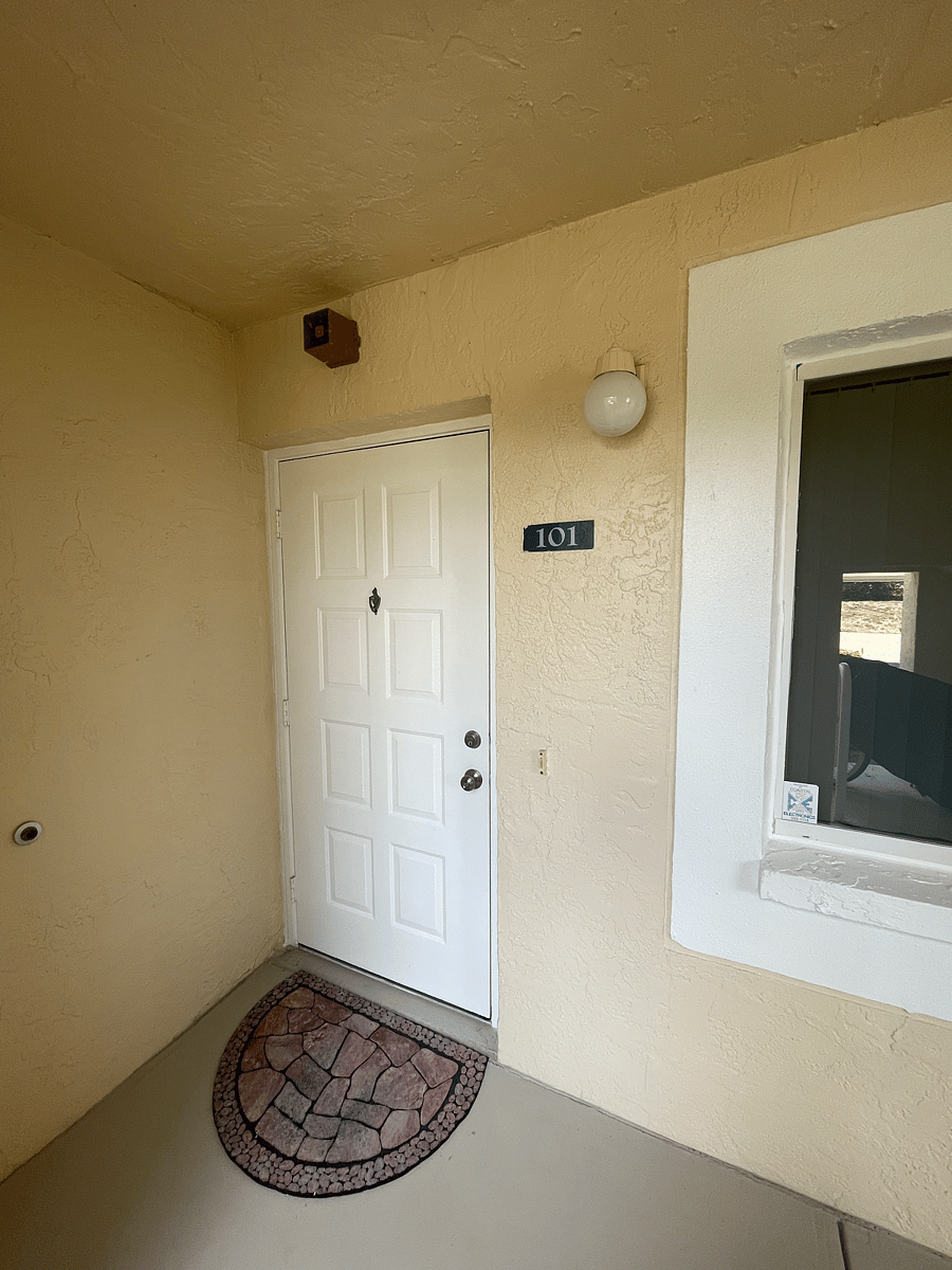 Front door of condo