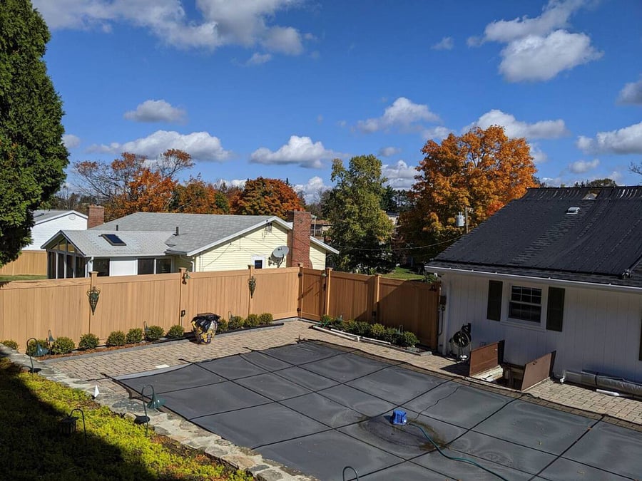 [Backyard] Winter view, when pool is closed. Pool opens Memorial Day through September 30