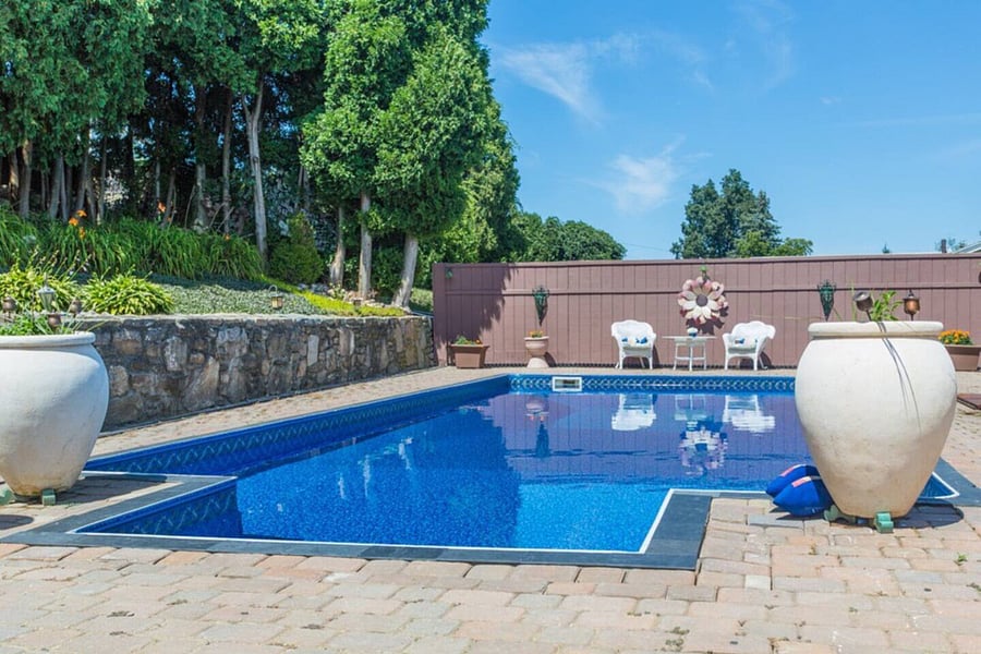 [Backyard] Heated pool available between June-September.