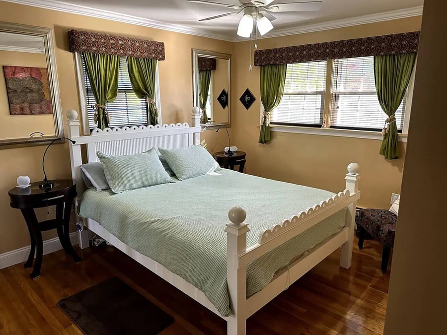[Bedroom #3 / Summer]  " Very comfortable beds. I slept so well." [Queen bed]