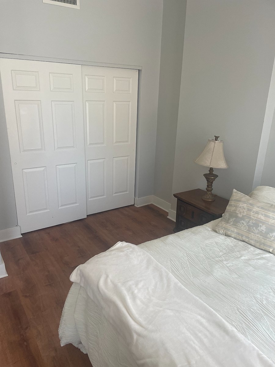 main bedroom with queen