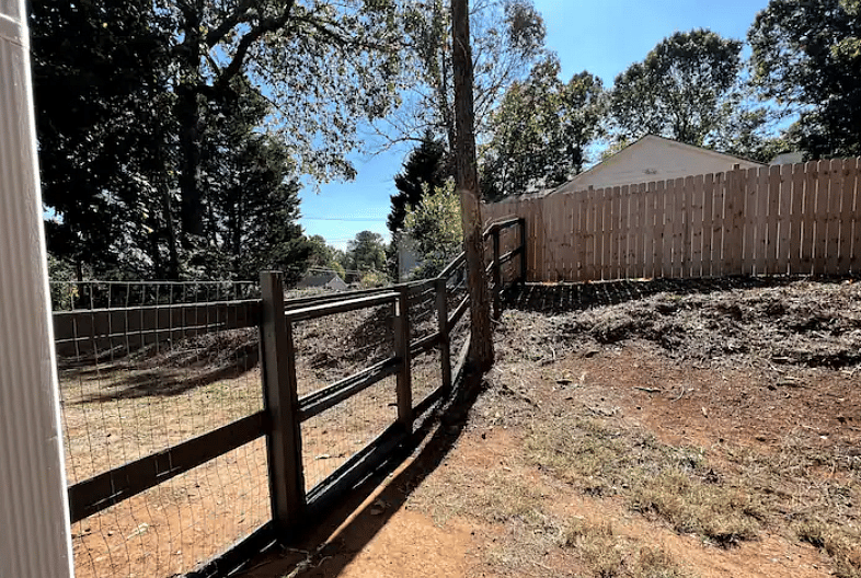 Completely Fenced In Back yard