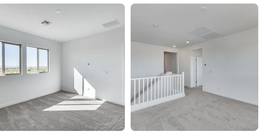 Loft area at top of stairs.