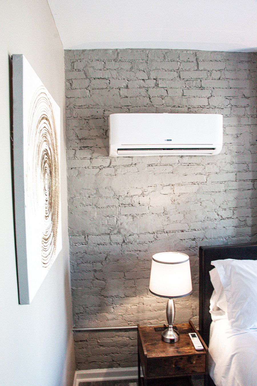 Property heated and cooled with energy efficient heat pumps with individual units in each bedroom and on the main level.