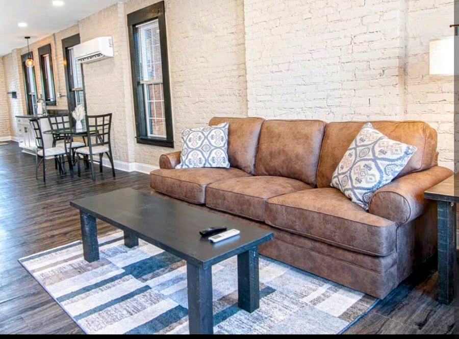 Living and dining room area