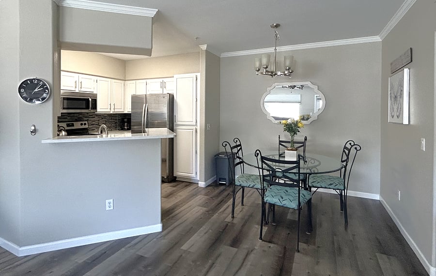 Dining and kitchen