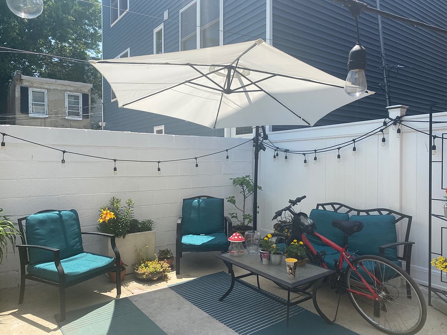 Rear Patio is great for an evening glass of wine with friends