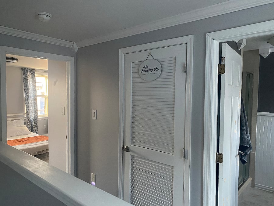 Private bathroom and easy access to laundry