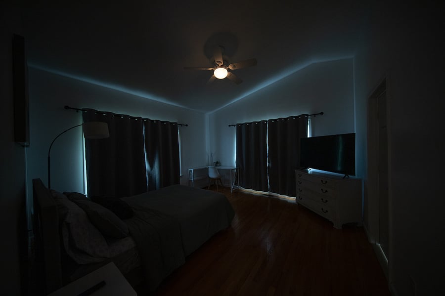 Master bedroom black out curtains