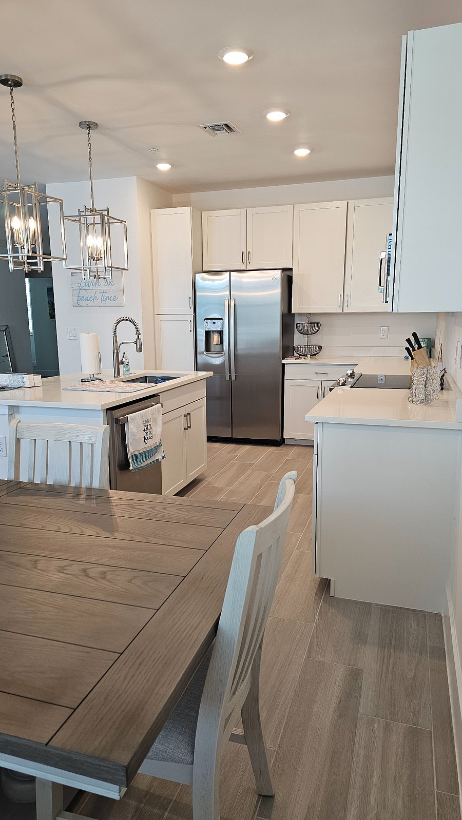 Kitchen with stainless steel appliances