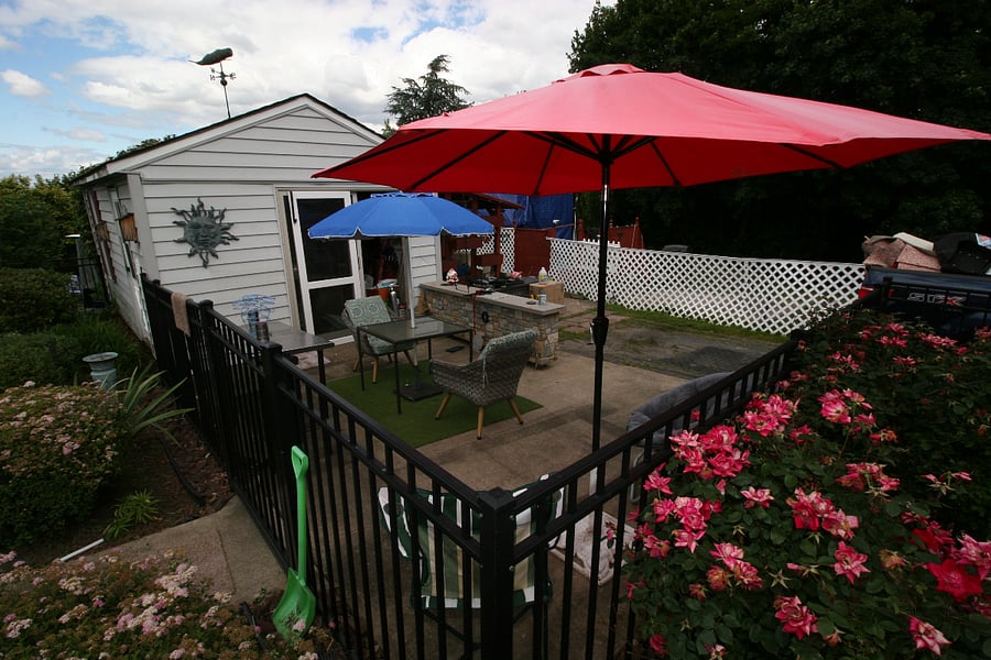 Back yard relaxation area