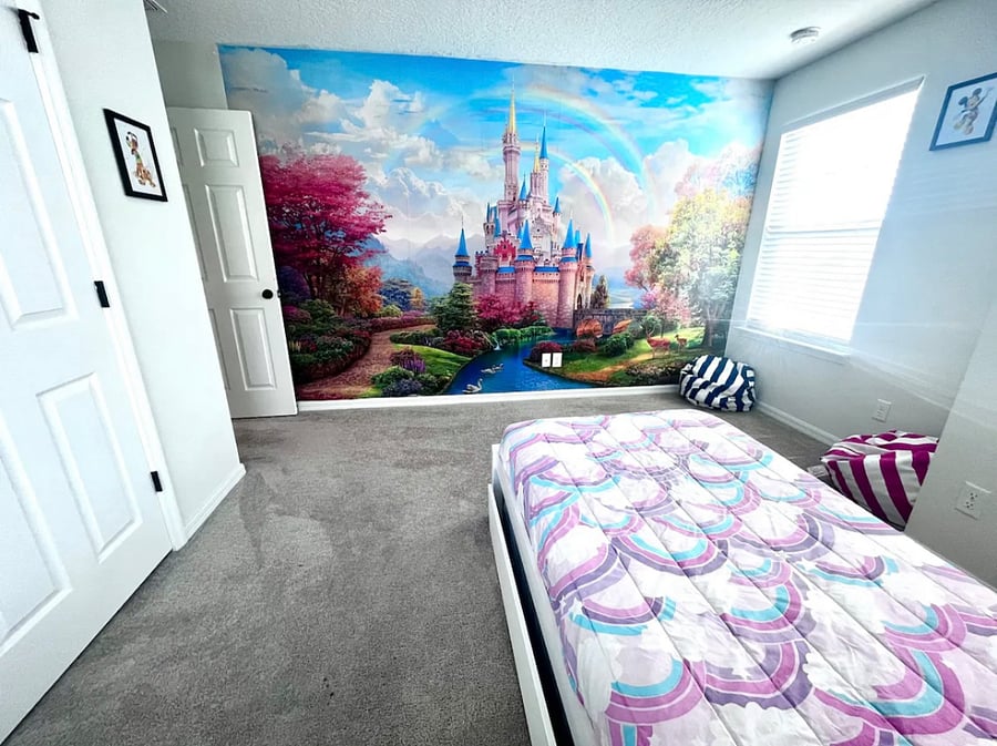 Childrens room with trundle bed