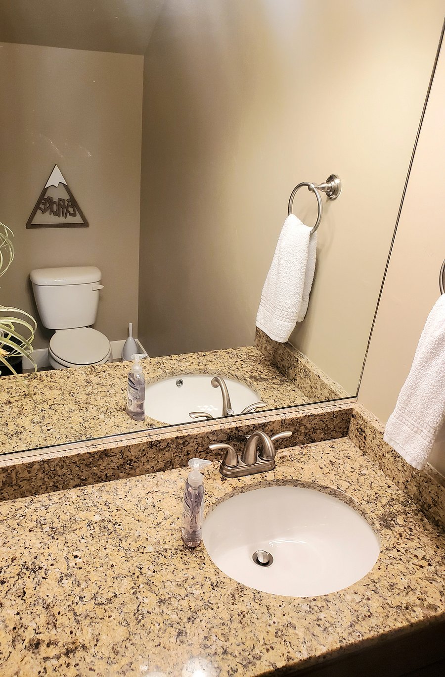 Half bath located on main floor. 