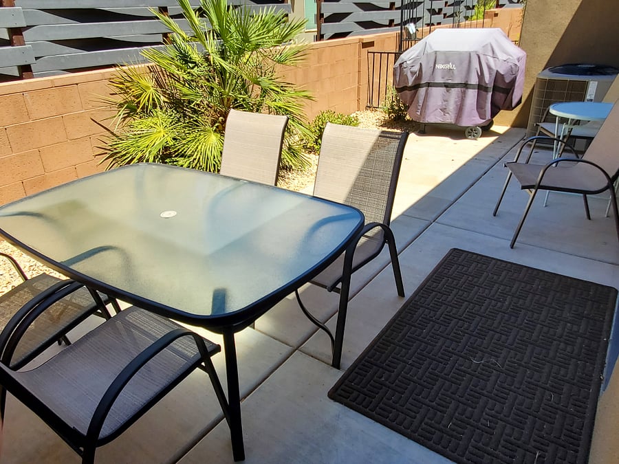 Back patio. 