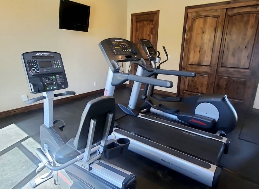 Club house gym. 