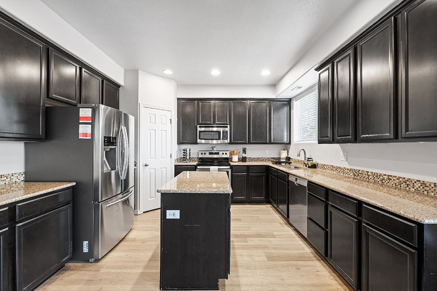 Fully stocked kitchen with everything you need to cook, bake, and even air fry!
