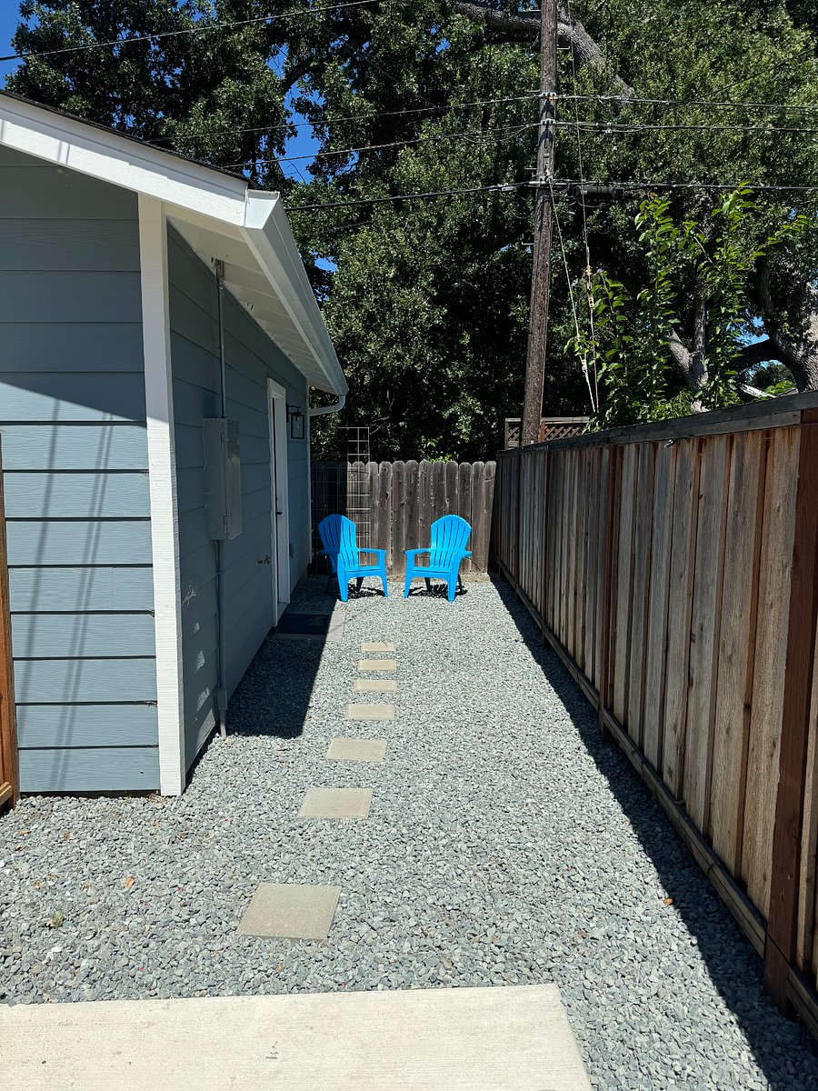 This is your private outdoor area. Sunny in the morning and shady in the afternoon.