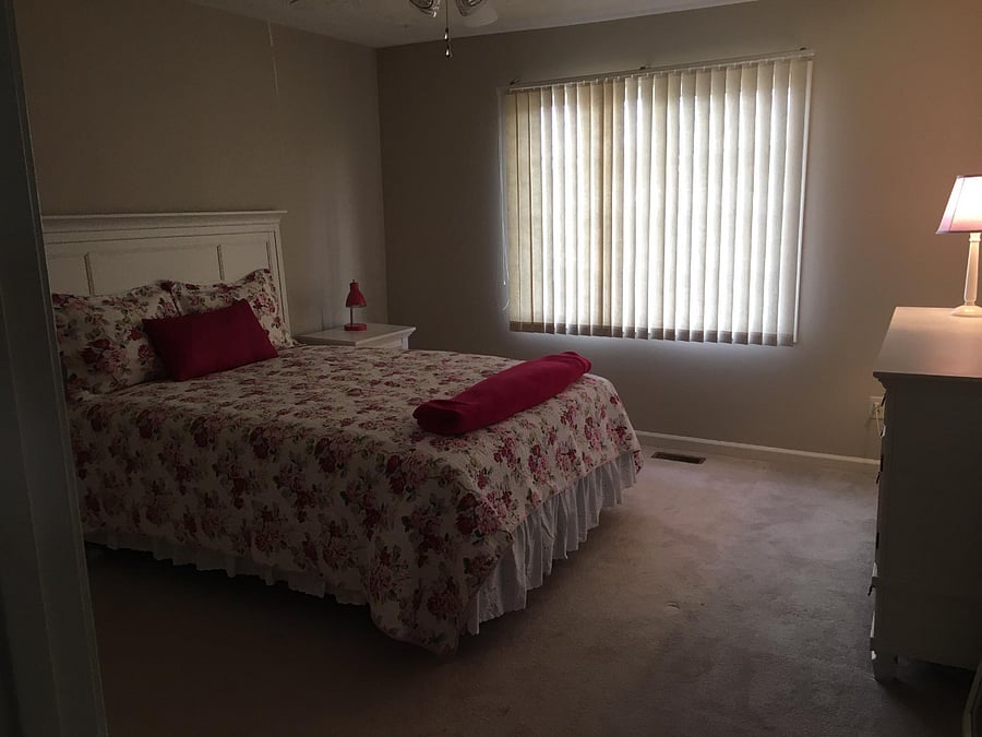 Upstairs bedroom with queen bed