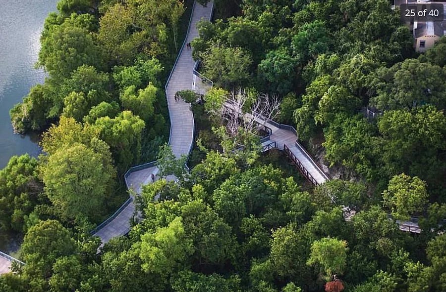 Hike and Bike trails is two blocks  from condo.