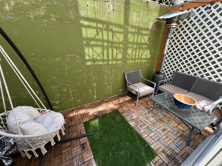 Private Patio Area with Grill and Heater