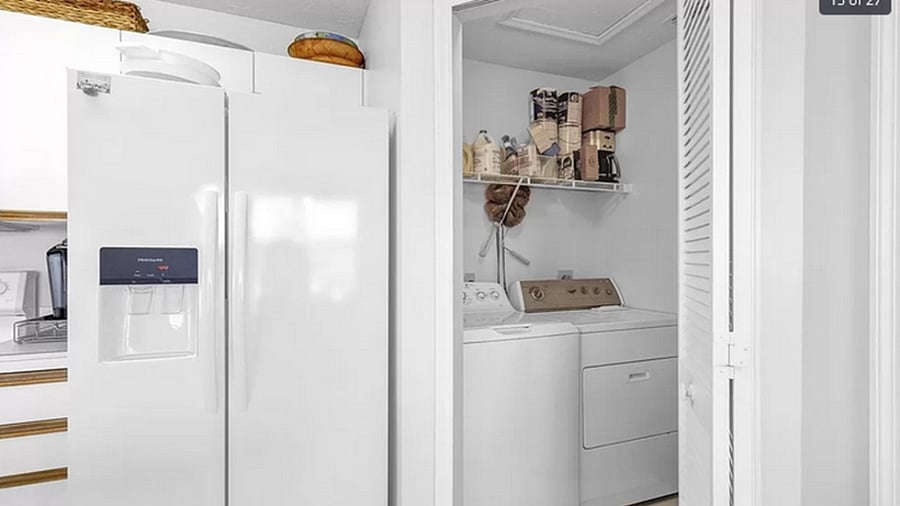 Full Washer/Dryer off kitchen