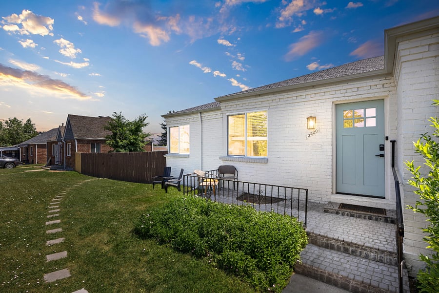 Cozy porch and front yard for relaxing
