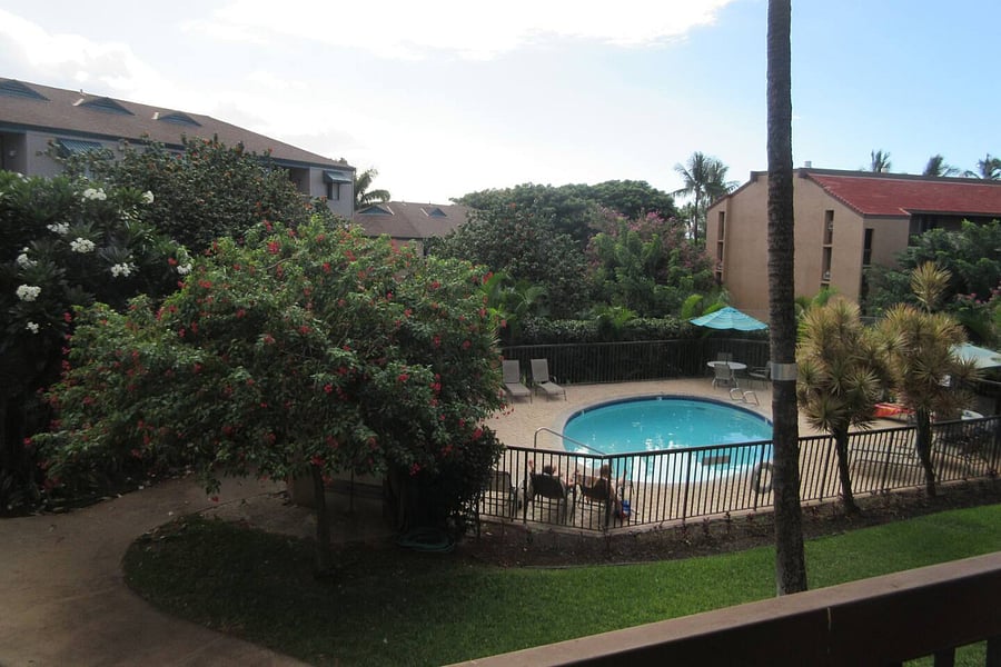 Each building has it own pool