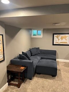 Basement family room. Super cozy!