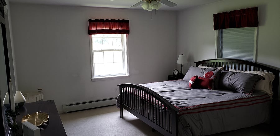 Master bedroom with king size bed