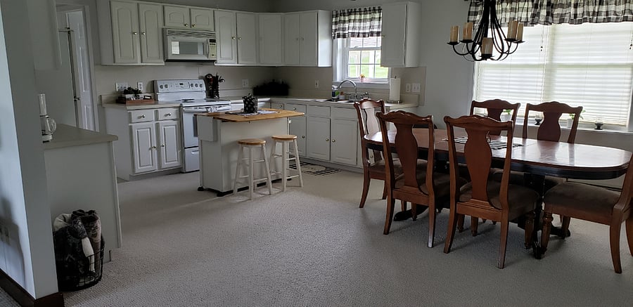 The kitchen is fully stocked to make your packing easier. We provide you with lots of pots and pans as well as spices, zip-lock bags, spices, and more.
Should you be missing something important, just reach out to us! There are extra chairs and a table in the closet just inside the front entrance.