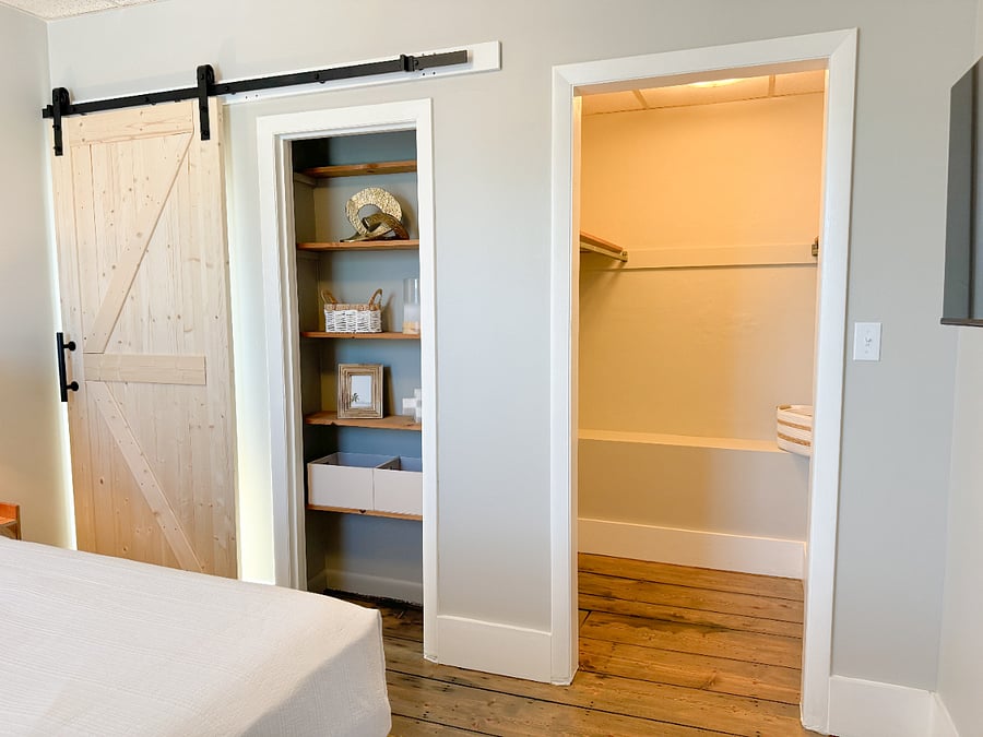 Walk-in closet with ample storage