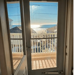 Views from door and windows out front of condo, ocean is so close. 