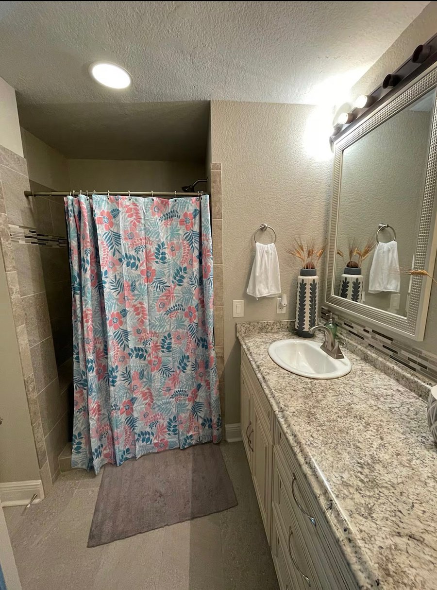 Bathroom in primary bedroom