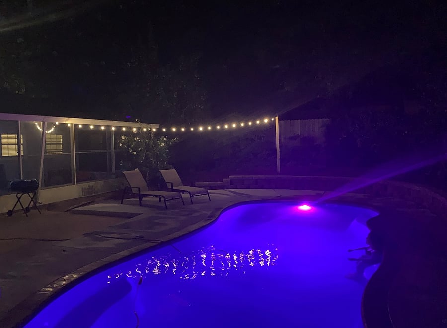 Pool at night