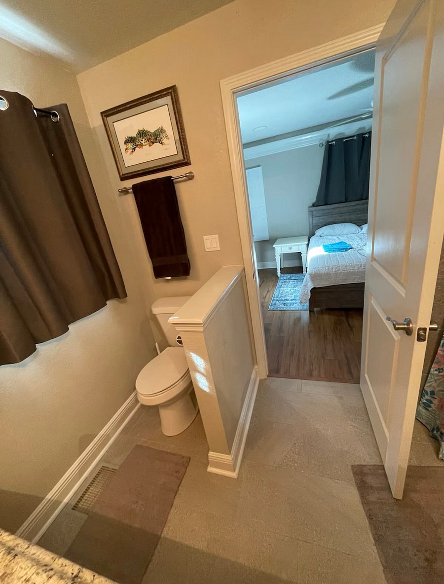 Bathroom in primary bedroom