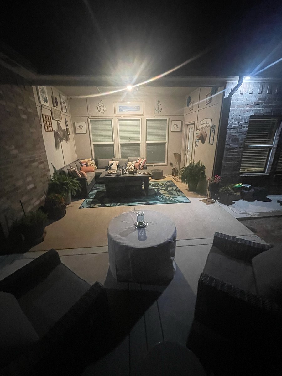 Back patio with lots of seating and lovely fire pit. Beautiful to look at the moon & stars at night.