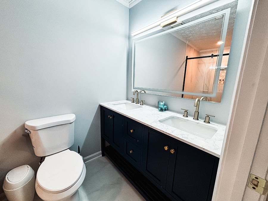 Double vanity sink